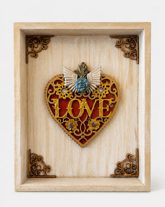 Cuadro decorativo con corazón LOVE